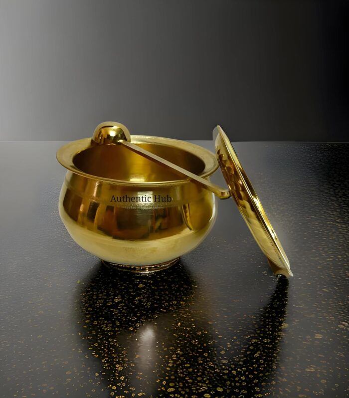 Bronze Paruppu Uruli, Indian Cooking Pot - 4 liter