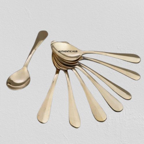 Bronze Cutlery Set, Artisan Flatware  Spoon Set of 8