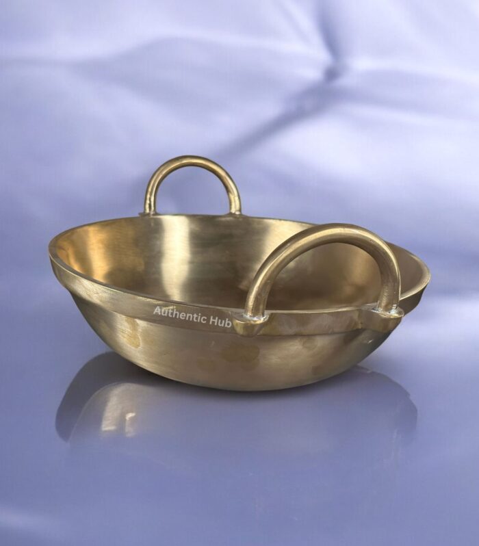 Handcrafted Pure Bronze Kadai- 12 inch