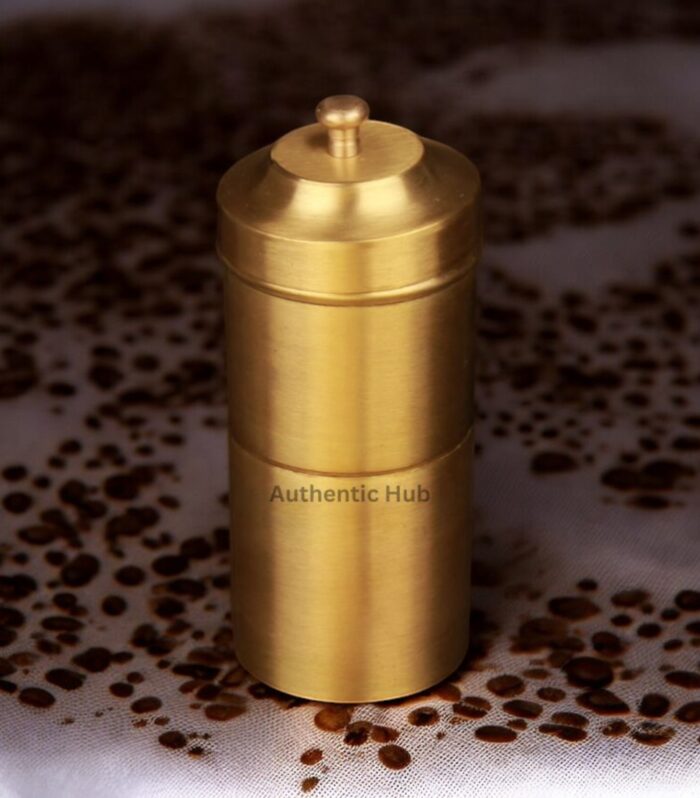 Brass Matte 8 cup Coffee filter with 8 matte dabara