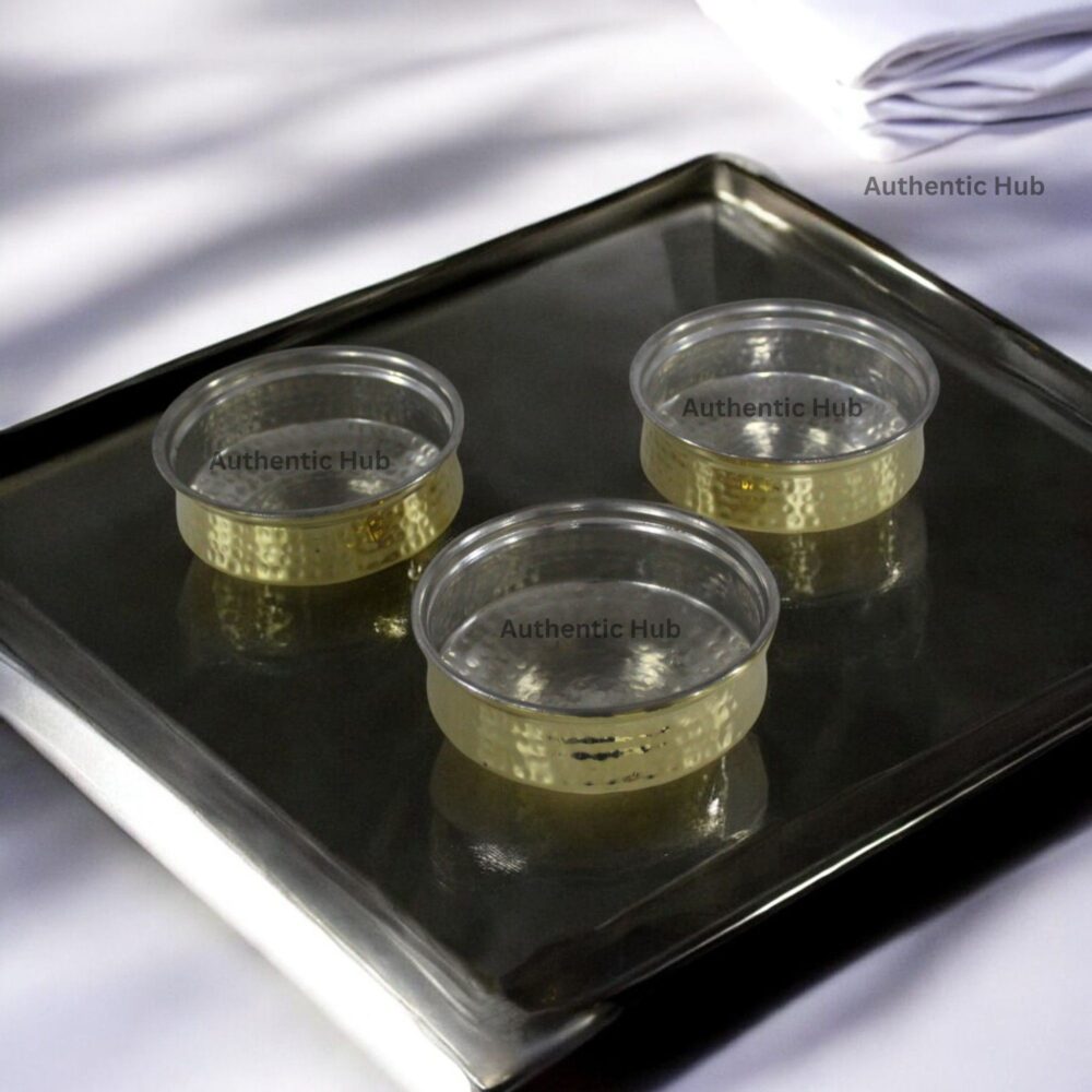 Handcrafted Brass Serving Bowl- set of 3