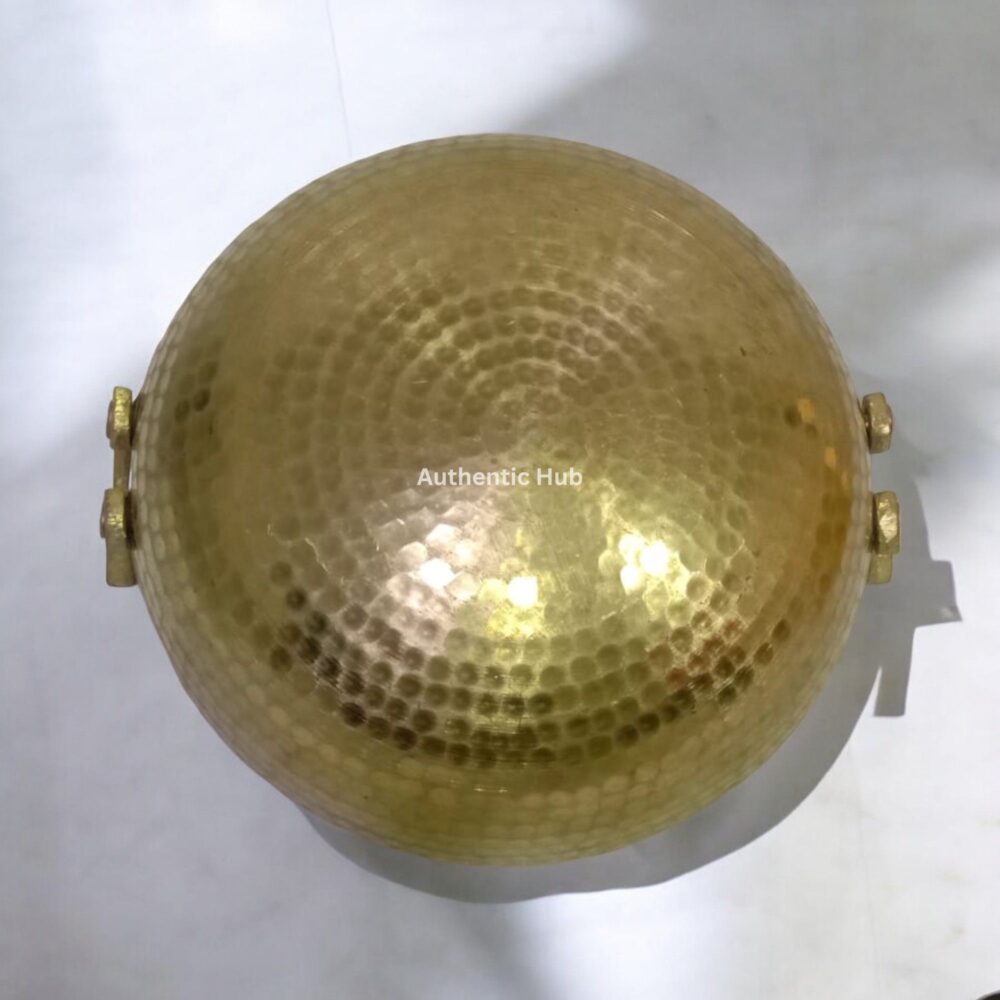 Indian Handcrafted Cooking Pot Of Pure Brass- Small - Image 3