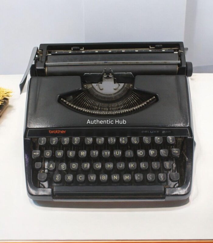 Vintage Manual Typewriter Black Deluxe 220 – Real Working Typewriter, Retro Gift- Indi Authentic hub