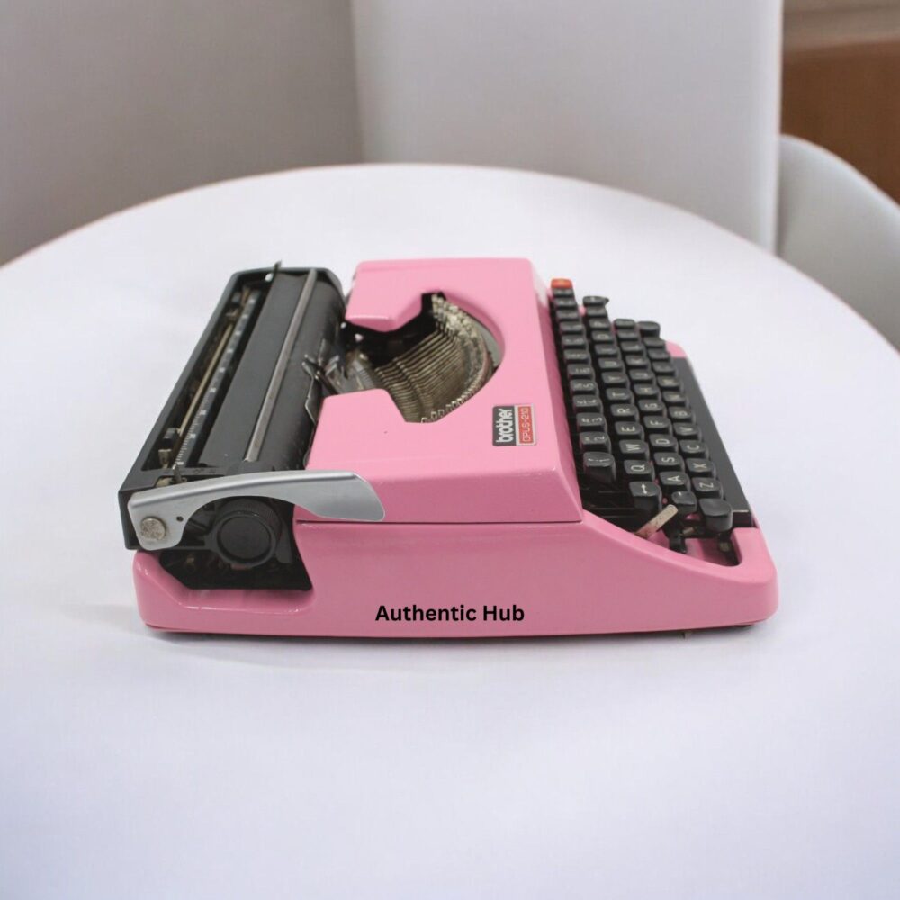 Portable Manual Typewriter – Pink Brother Deluxe 220, Vintage Working Typemachine, Retro Gift | AUTHENTIC HUB - Image 2