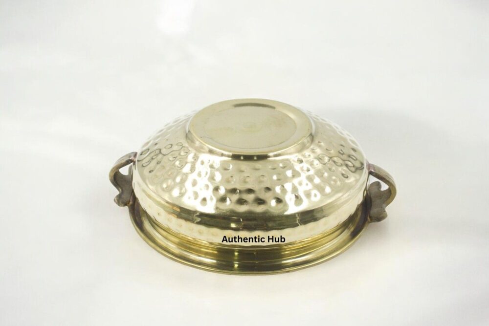 Indian Handcrafted Decorative Brass Urli- 7 inch - Image 3
