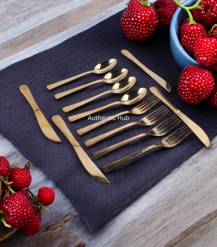 Handmade Brass Cutlery Set - 18pcs