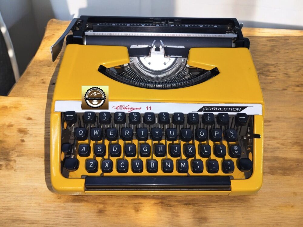 Portable Manual Typewriter – Yellow Brother Deluxe 220, Vintage Working Typemachine, Retro Gift | AUTHENTIC HUB - Image 4