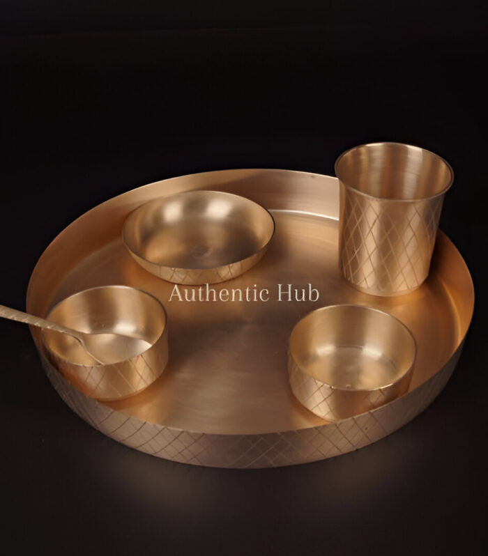 Handcrafted Designed Bronze Dinner Set-6 pcs