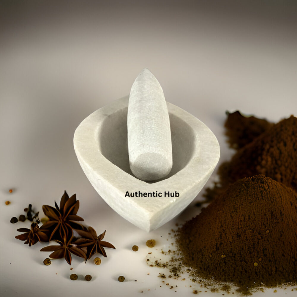Large white stone grinder