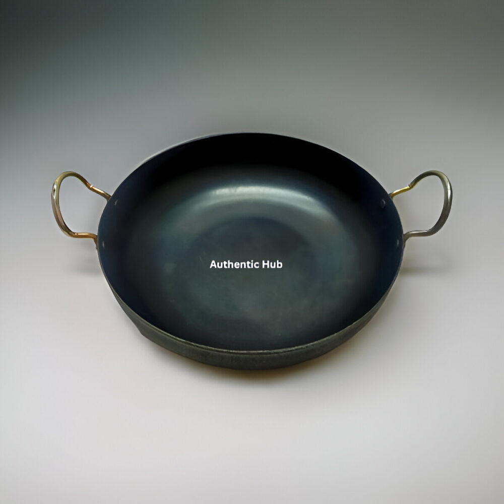 10 inch iron kadai with steel handle