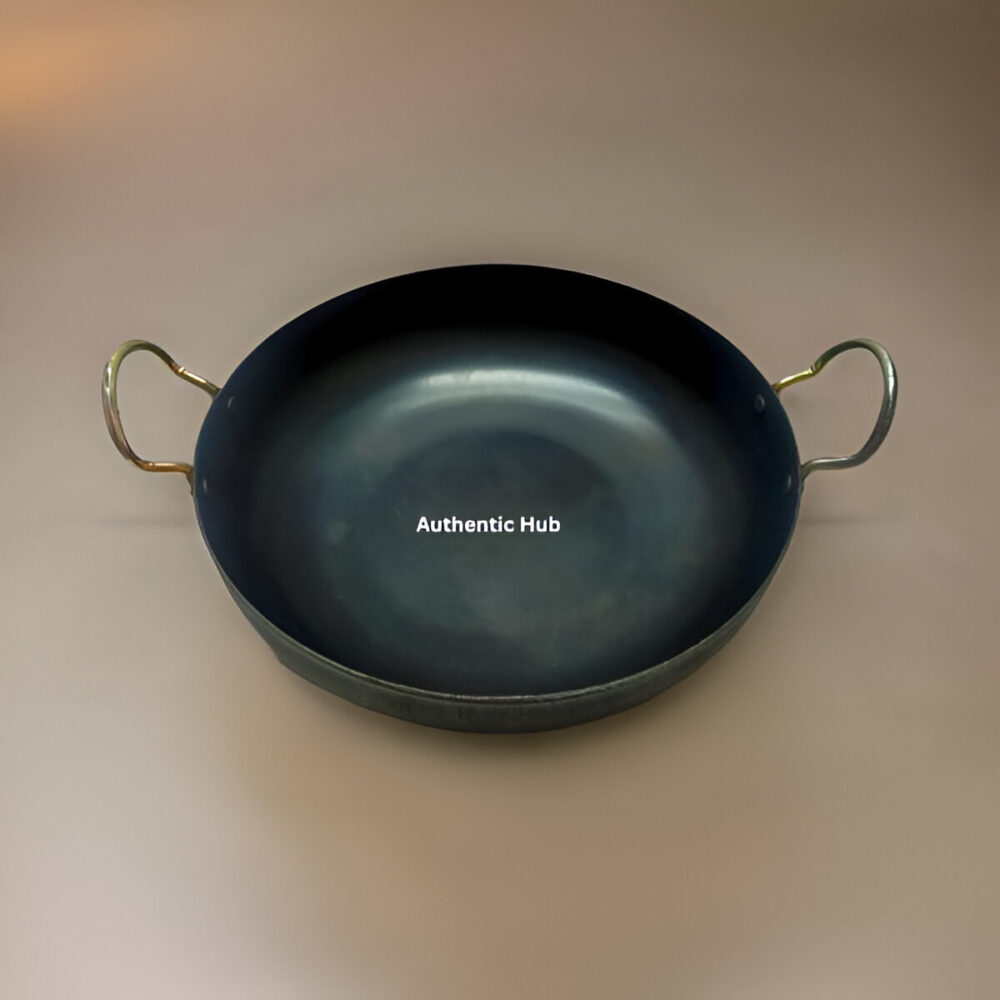 13 inch iron kadai with steel handle