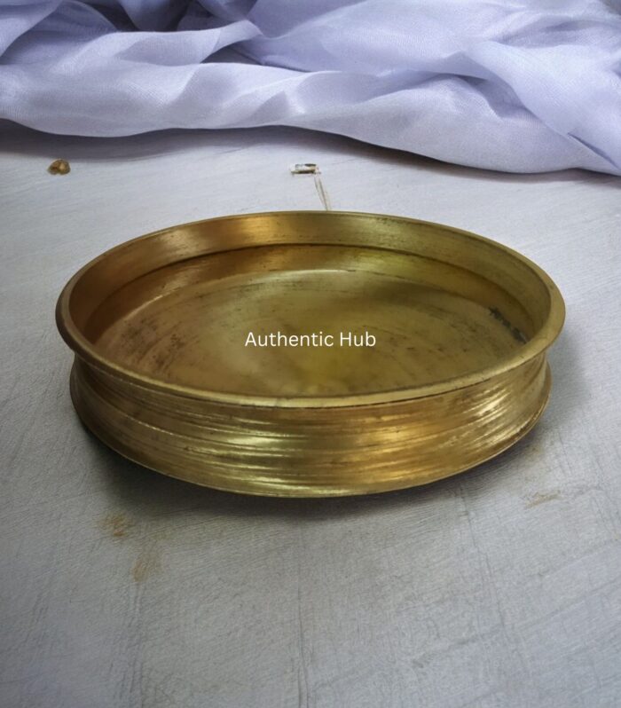Handmade 14-Inch Bronze Urli - Authentic Craftsmanship by Indi Authentic Hub