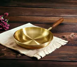 Big brass fry pan- Brass Cookware (15.5inch)
