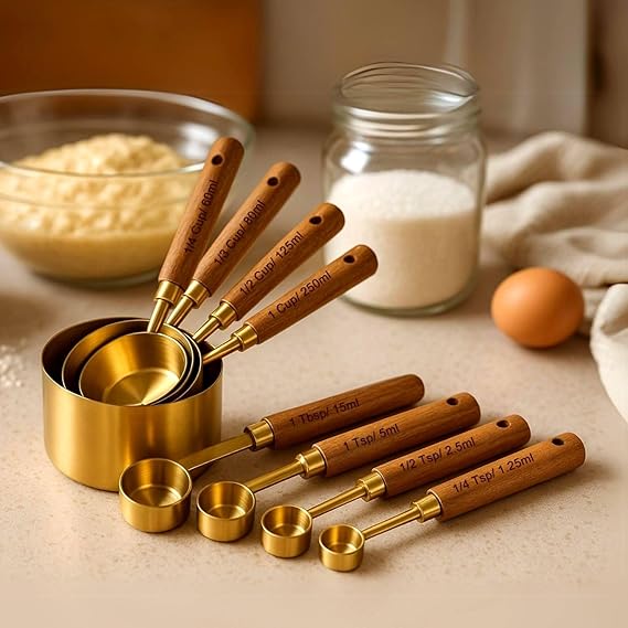 Set of  brass measring cup