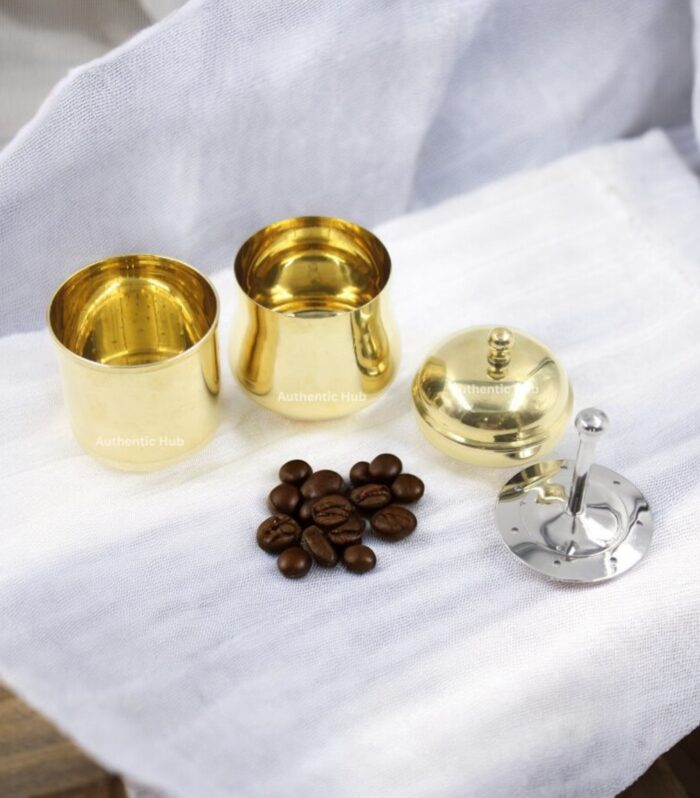 Glossy brass 2 cup filter