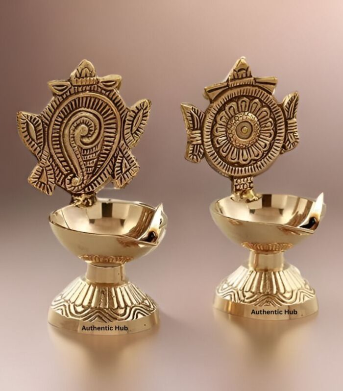 Brass 4.5 inch set of 2 diya