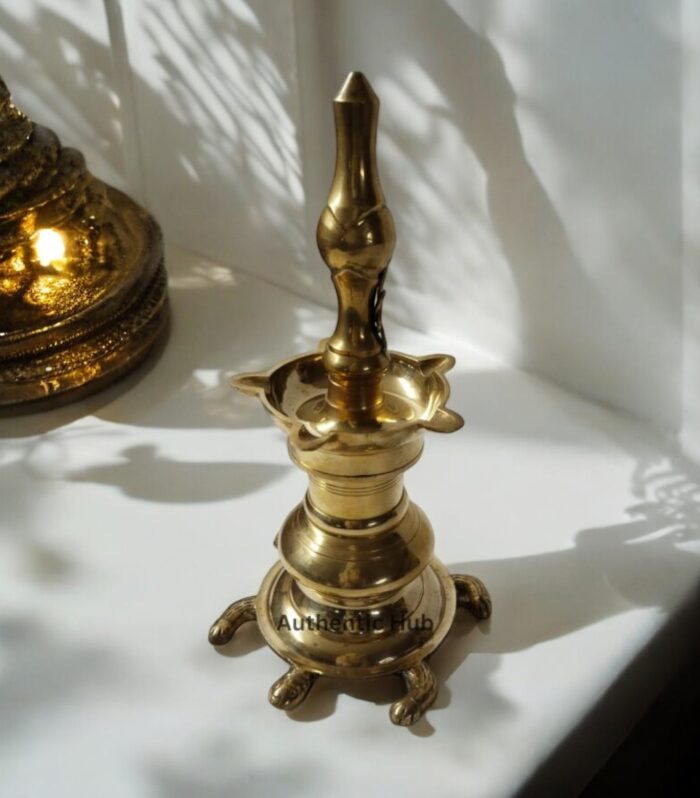 Brass 11.8 turtle diya