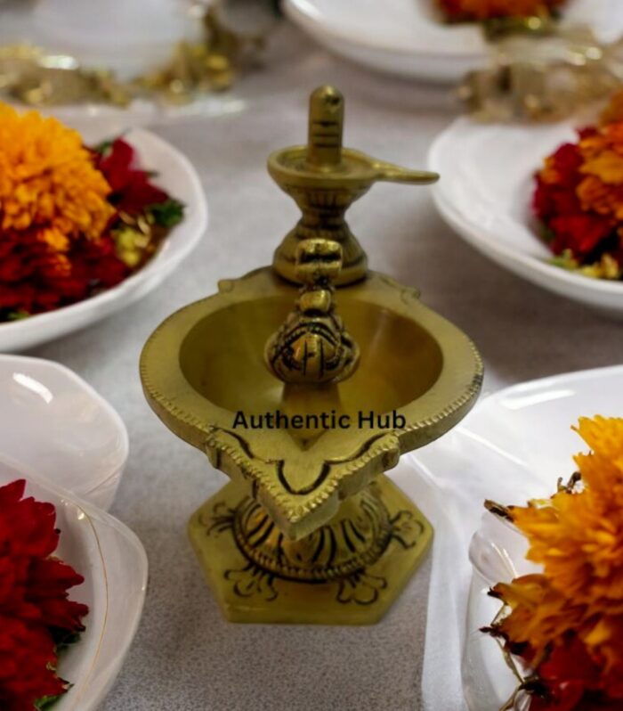 4.5 brass diya (cow)