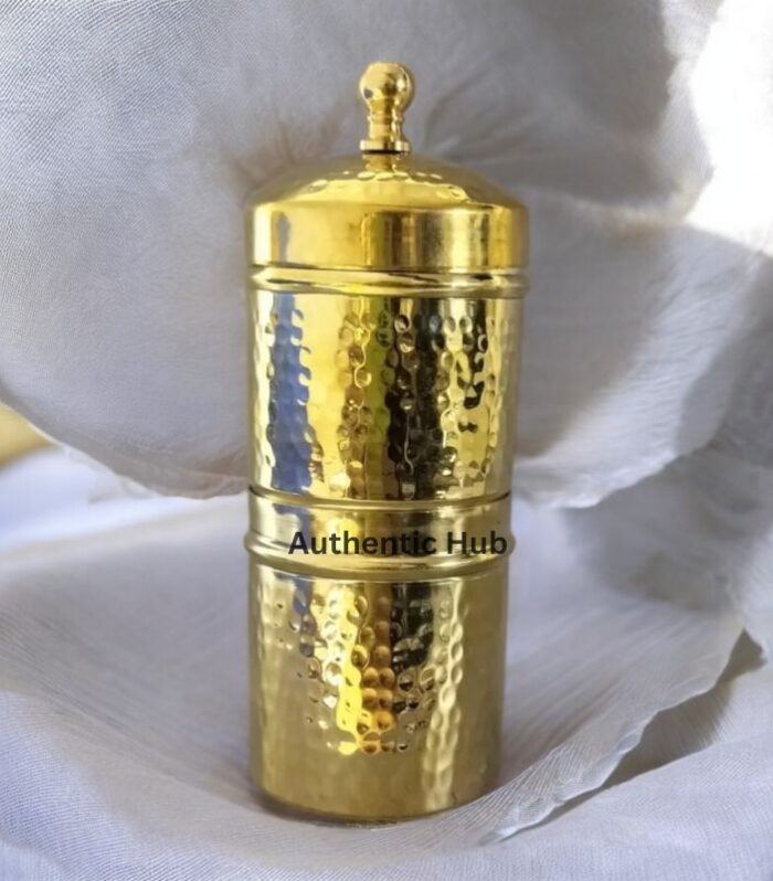 Hammered brass 6 cup filter