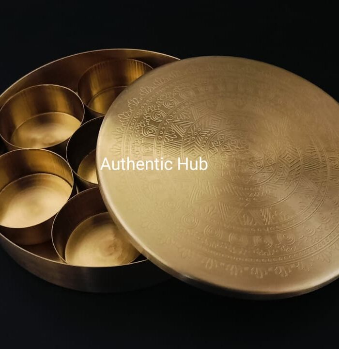 6 inch brass spice box